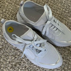 Size 9 - worn 1 time - Guess Grey Sneakers with Jewels